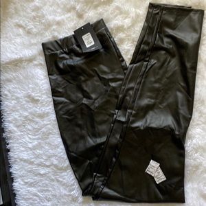 NWT Fashion Nova Leather like high waist leggings